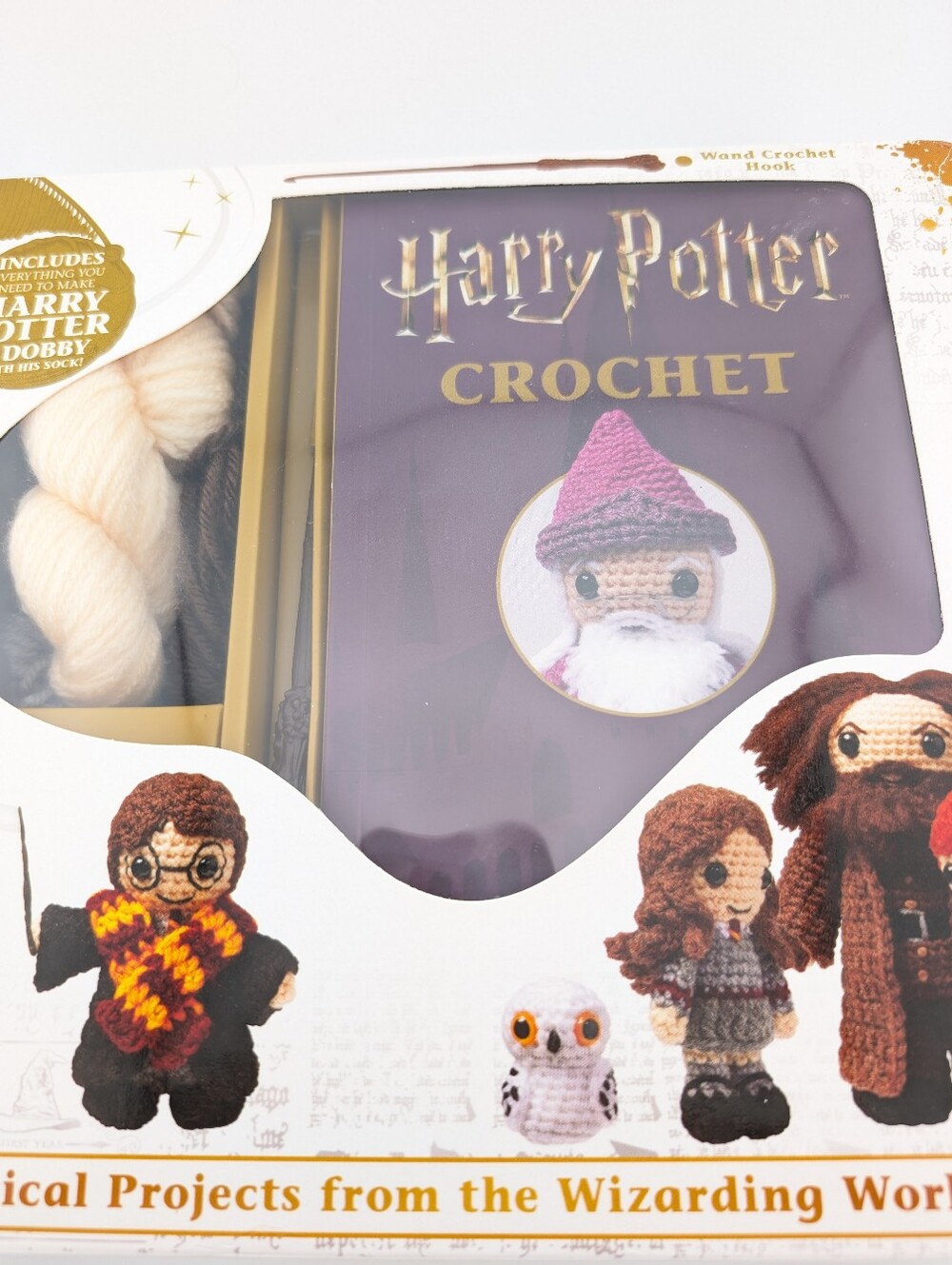 NWT Harry Potter Crochet Set - Yarn, Wand Hook, & Instructions NIB New Craft Kit - Picture 6 of 7
